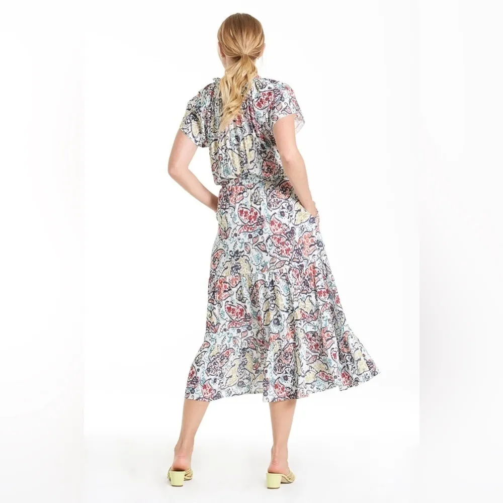 Another Love LOLITA TIERED RUFFLE GAIA PAISLEY DRESS SZ S Red - Image 3