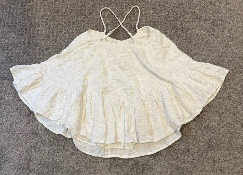 Mable Tiered Ruffle Sundress in White - Image 3
