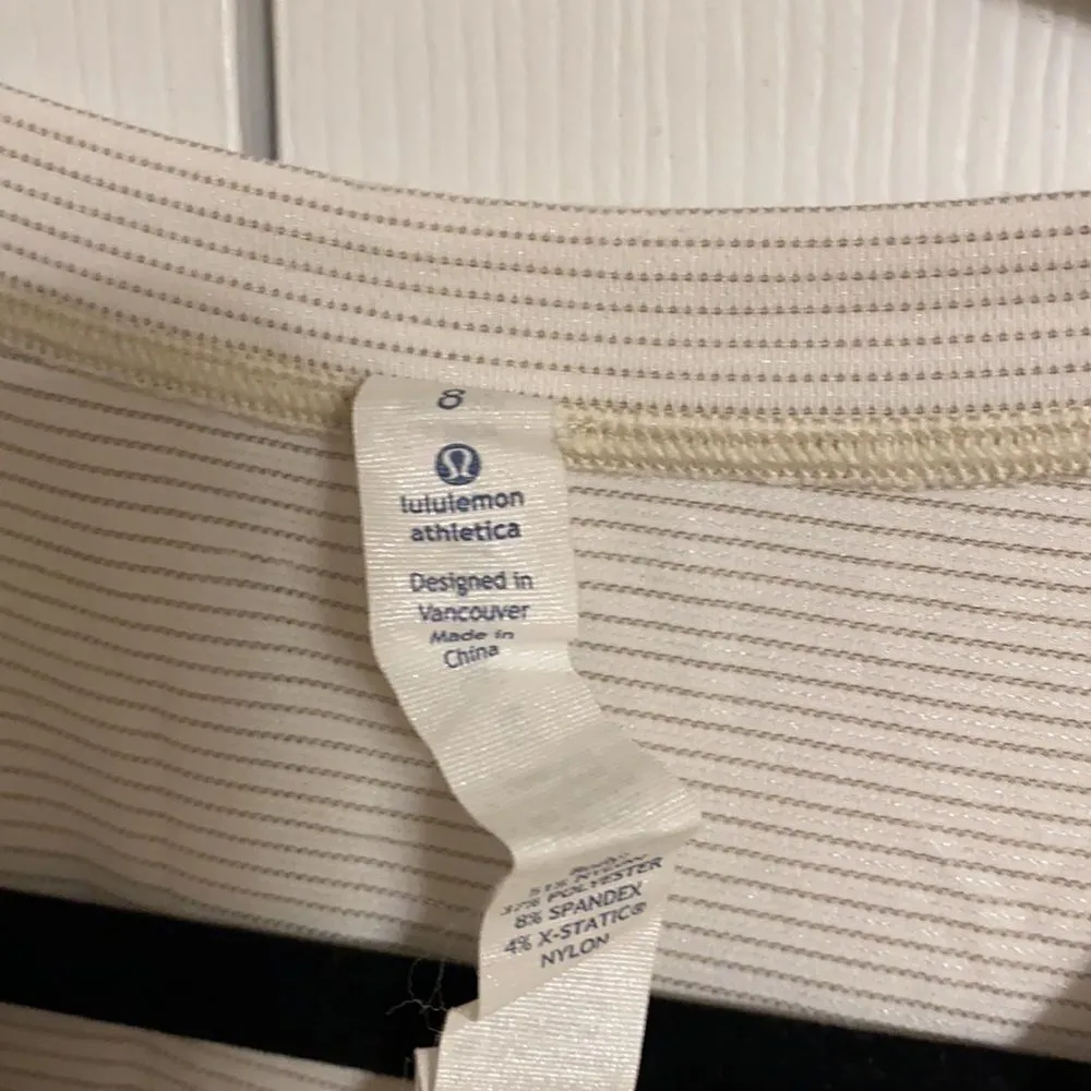 Lululemon Muscle Tank Top - Ivory w/ Dotted Lines - Image 5