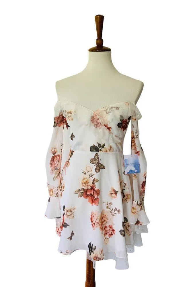 Scout Mini Dress In White Zinnia Floral - Image 4