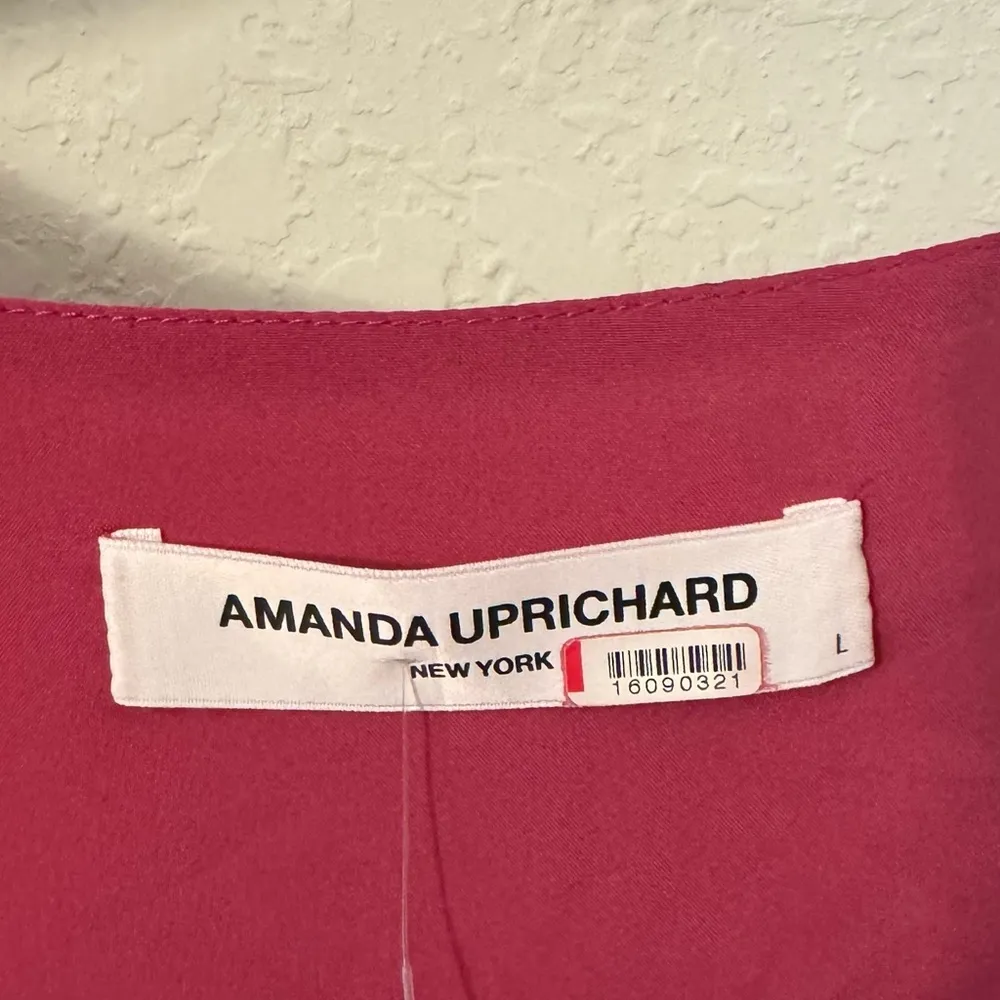 Amanda Uprichard Roma Gown Red Flower Print Dress Size Large - Image 8