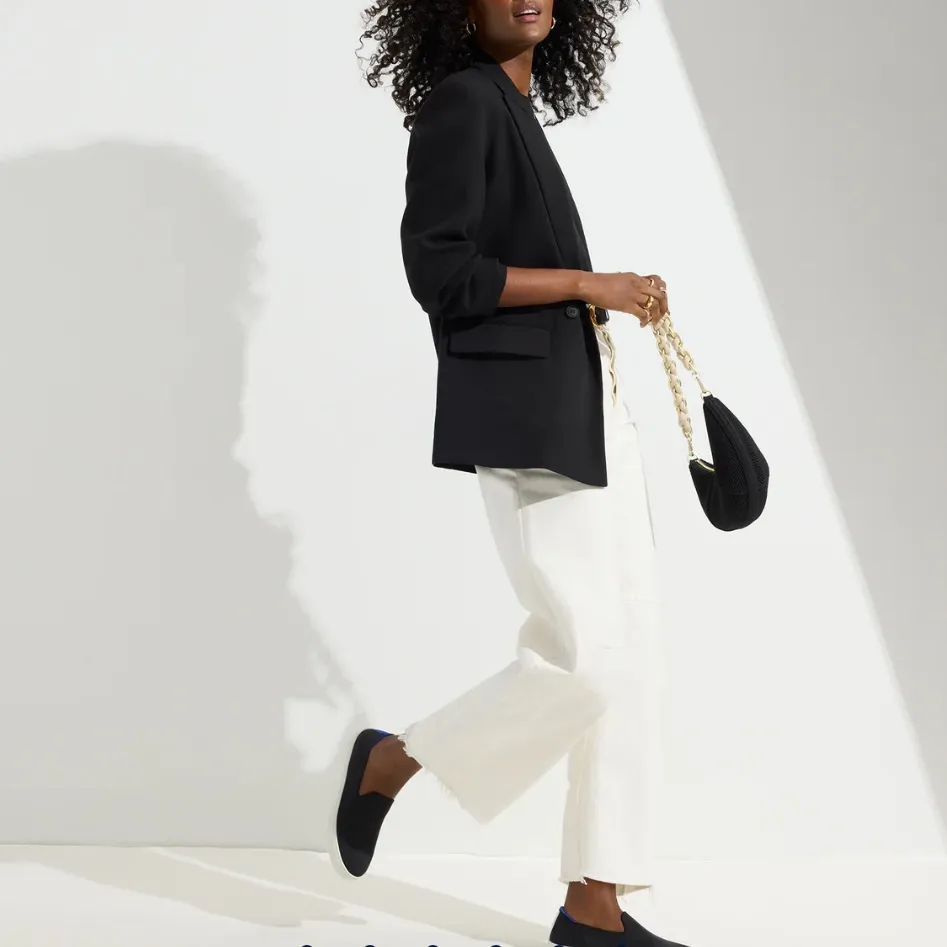 Rothy's The Original Black Slip-On Sneaker Loafer Shoe 8.5 - Image 2