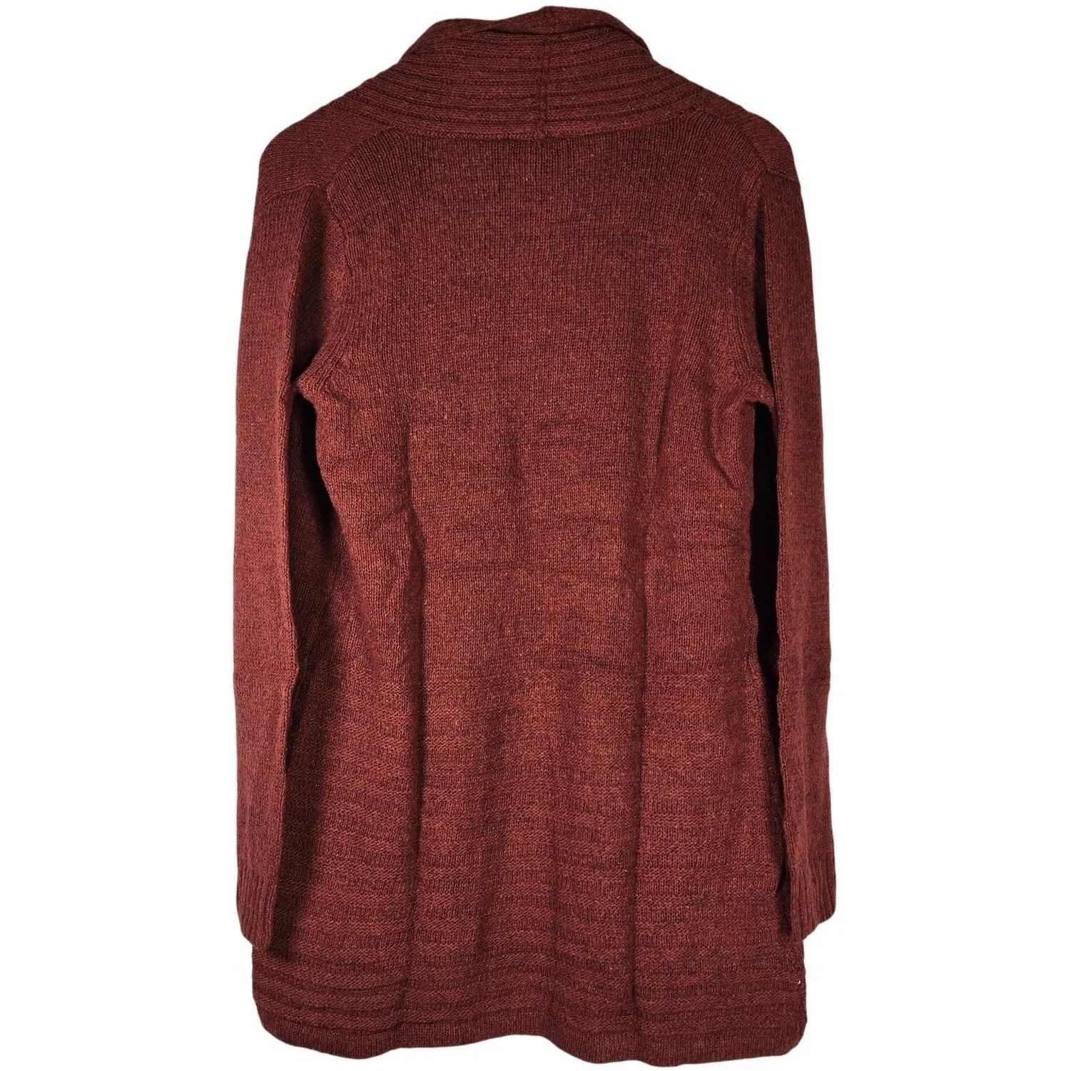 Fortune & Ivy Raiden Tab Metallic Button Detail Open Front Cardigan Rust S NIB - Image 2