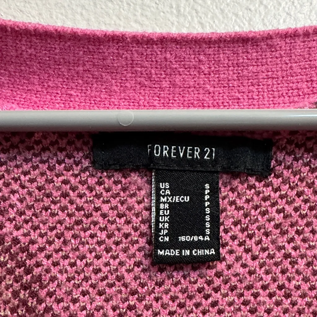 Forever 21 Oversized Pink Butterfly Cardigan - Image 2