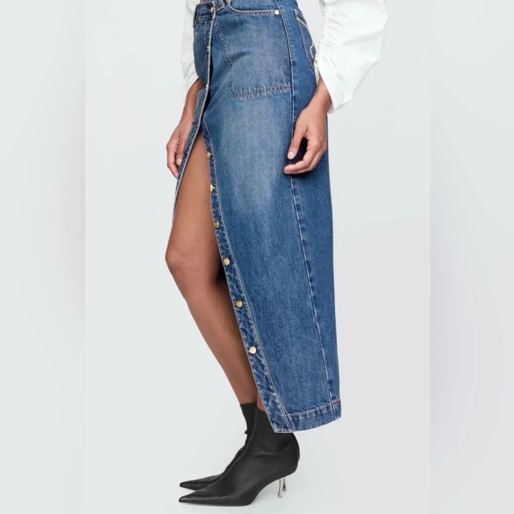 GAP x Cult Gaia Asymmetrical Denim Skirt NWT - Image 3