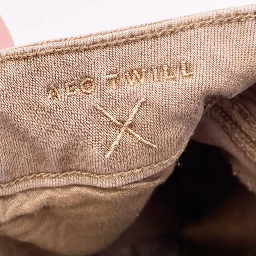 American Eagle Outfitters Super Stretch Twill X Midi Shorts Khaki Tan Size 6 - Image 6