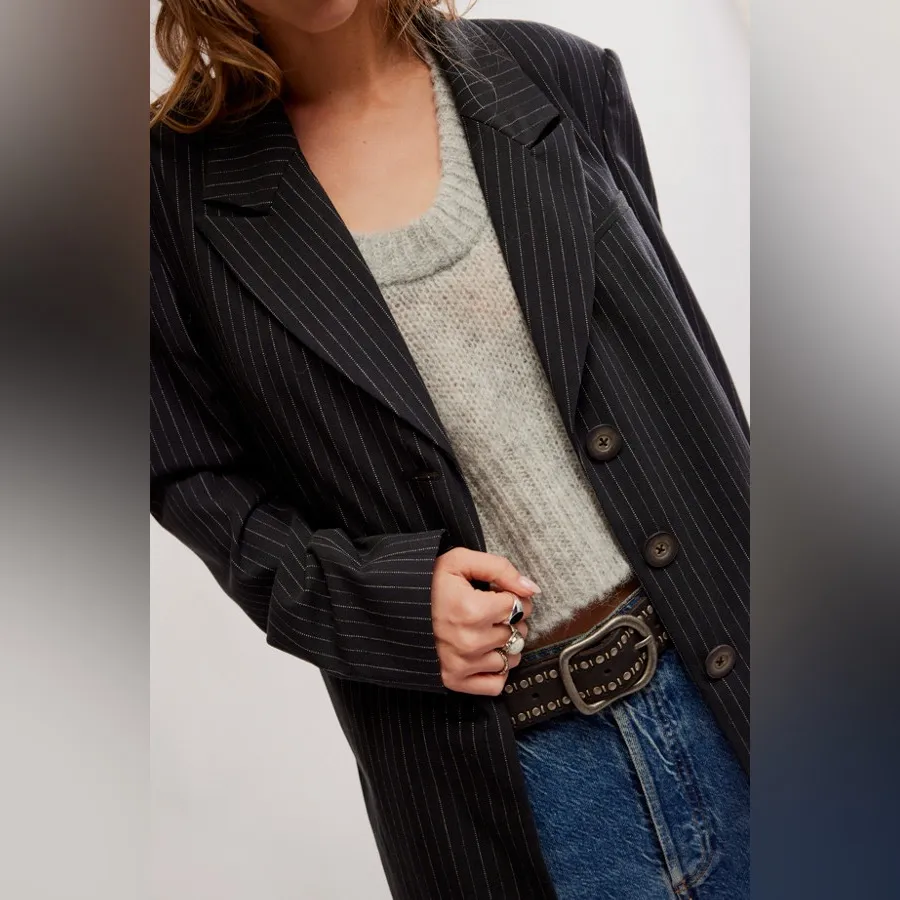 Free People Hailey Longline Striped Duster XL - Image 7