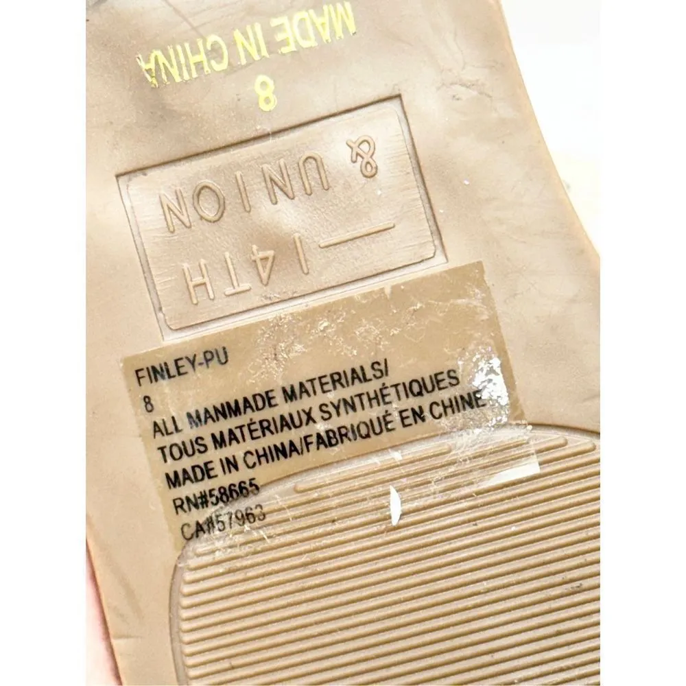 14th & Union Sandals Womens Size 8 Clear Finley Studded Open Toe Ankle Strap - Image 8