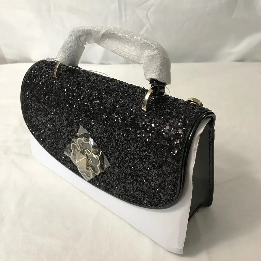 Kate Spade Odette Black Glitter Mini Top Handle Crossbody NWT - Image 2