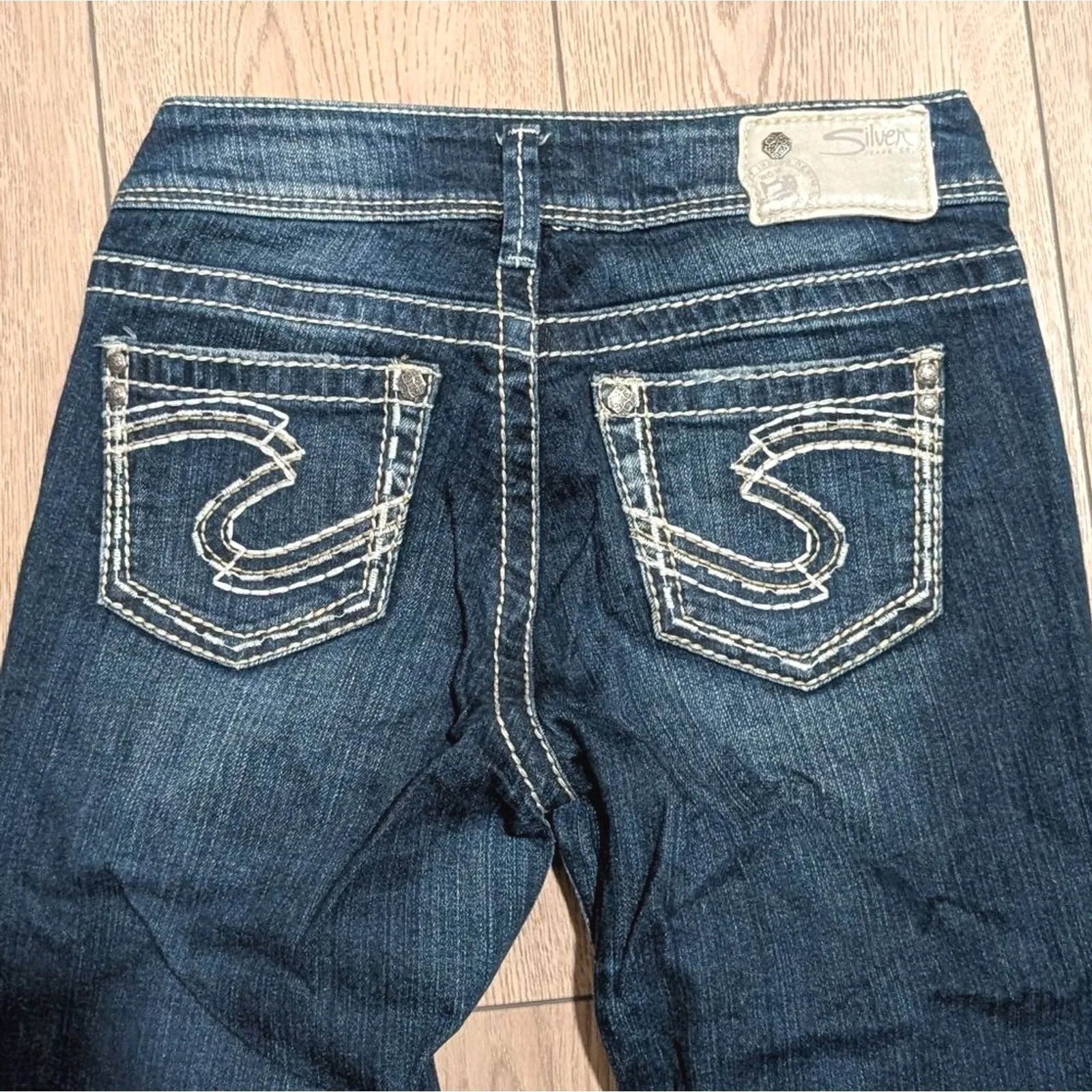 SILVER JEANS Suki Womens 25 x 30 Short Curvy Fit Bootcut Flare Boot Leg Faded‎ - Image 5