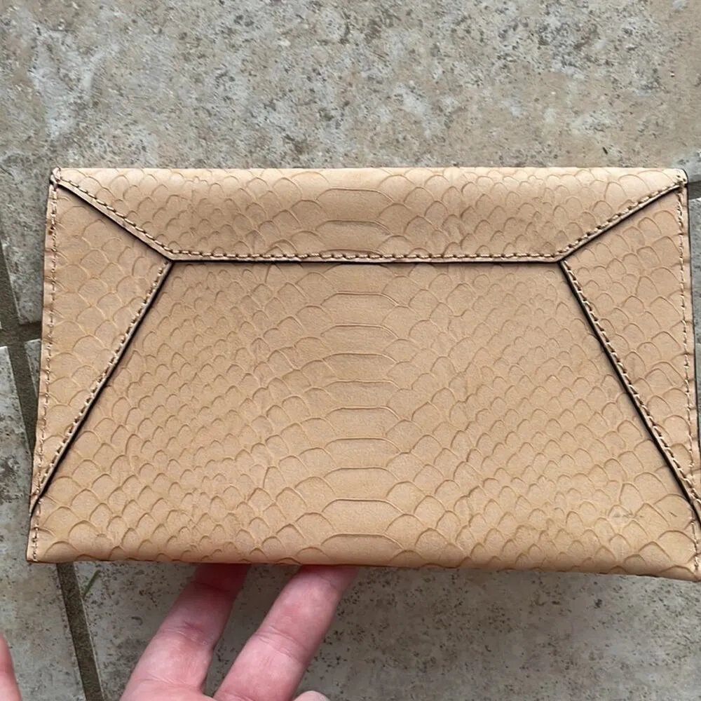 Loeffler Randall Python Embossed Envelope Clutch - Image 6
