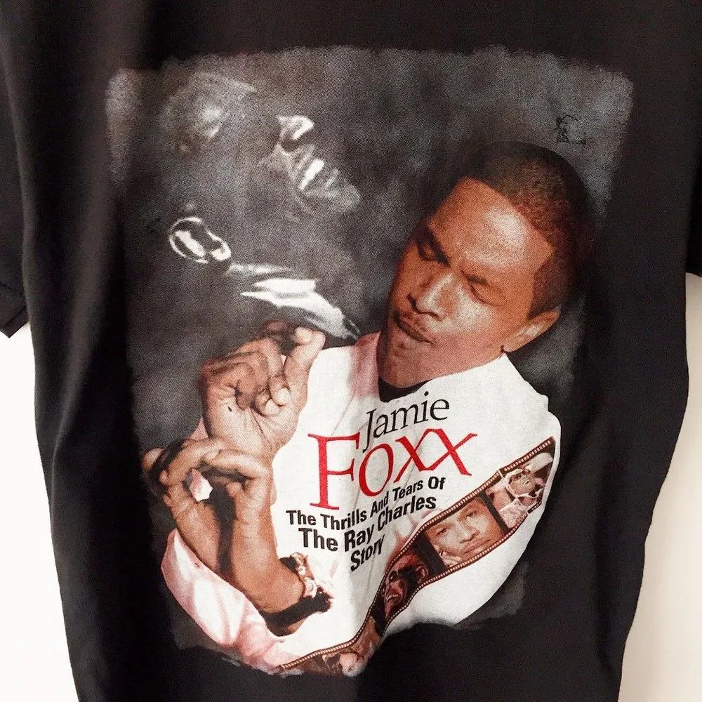 NEW VINTAGE 00s The Ray Charles Story Graphic Movie Rap Tee Shirt T Y2K 00s NWOT - Image 2