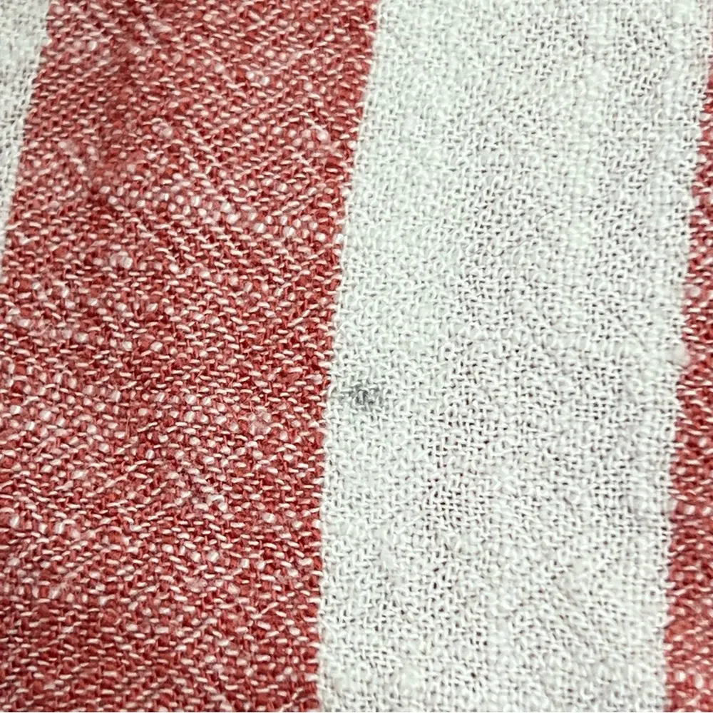 Women’s striped 3x rayon linen lagenlook top collared Beachy casual blouse - Image 11