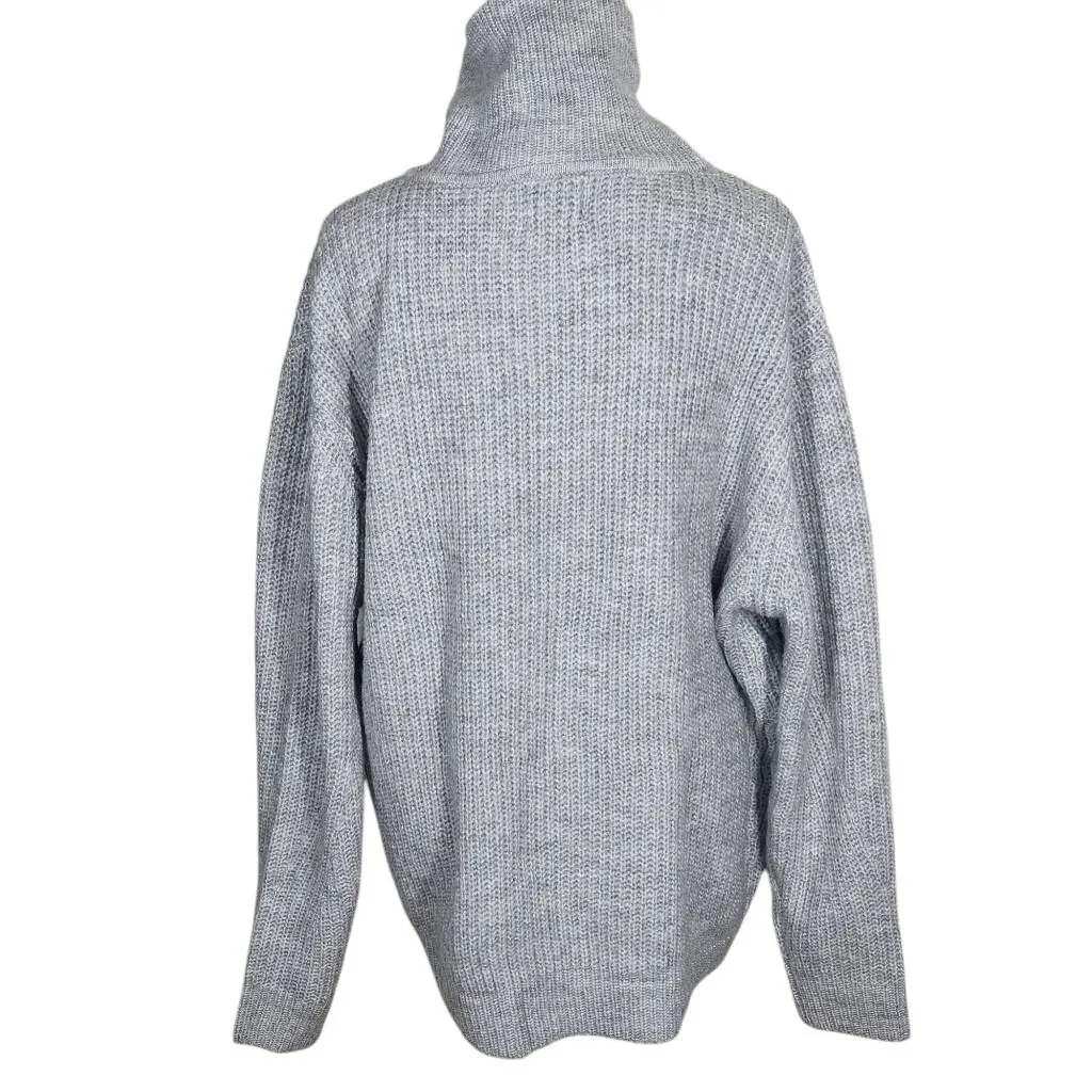 St. John's Bay Gray Sweater with Quarter-Zip Style Size XXL Soft Gray Sweater - Image 2