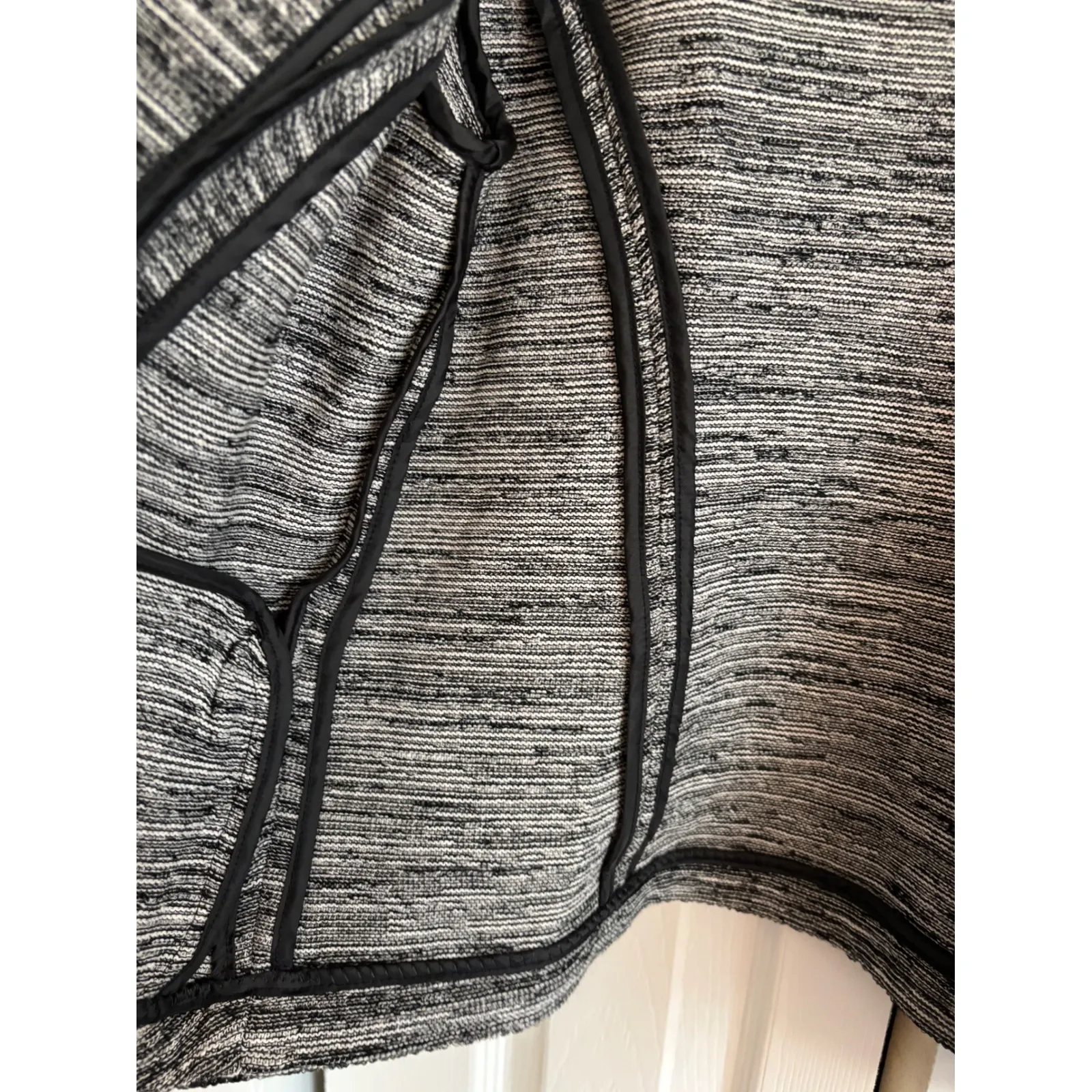 Talbots Black & White Open-Front Blazer Sweater Knit Jacket Size Small Petite - Image 6