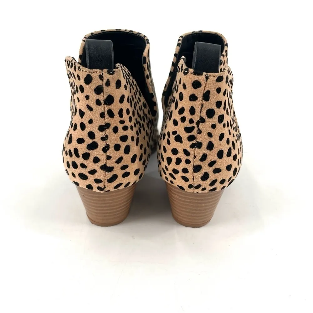 LULUS Marca Vegan Tan and Black Cheetah Print Cutout Slip On Ankle Booties - Image 6