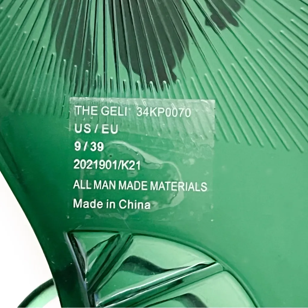 Katy Perry The Geli Cactus Sandals Shoes Womens Size 9 Clear Green Ankle Strap - Image 7