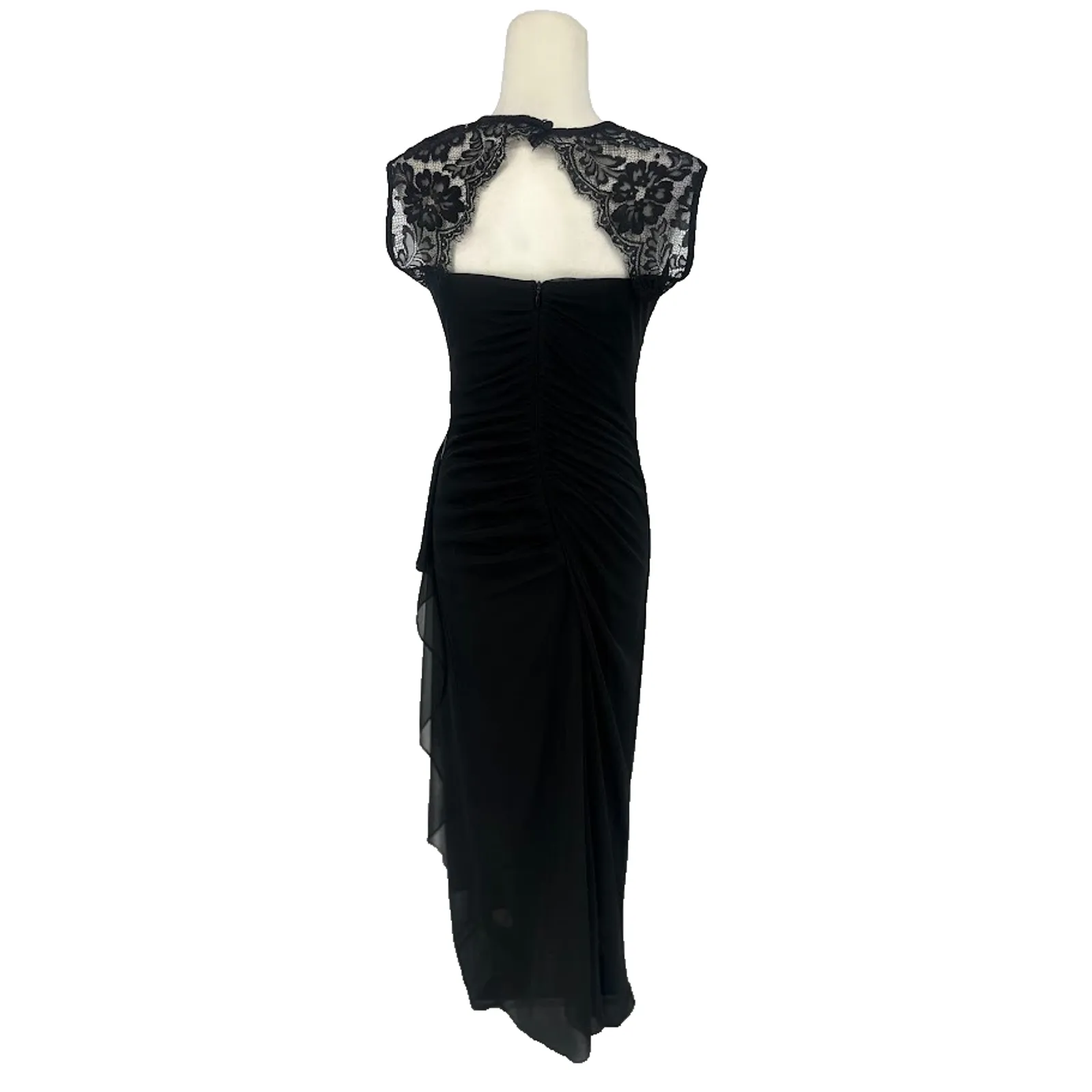 Scarlett Dark Romantic Witchy Whimsigoth Black Evening Formal Maxi Dress Size 6 - Image 7