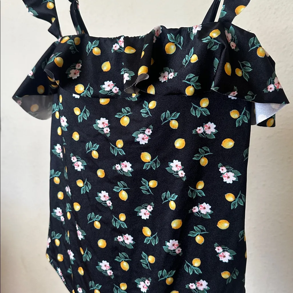Victoria Secret‎ swim one piece ruffle lemon bathing suit black NWOT size M - Image 10