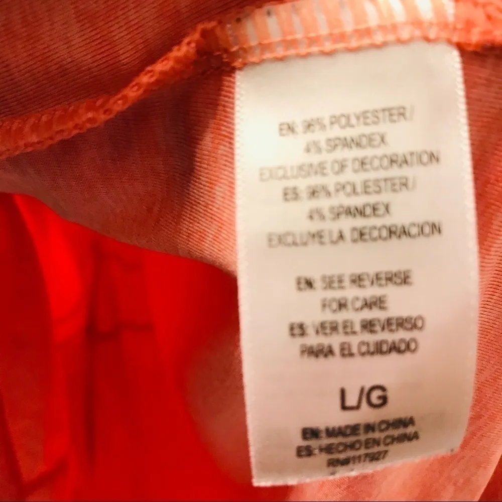 Reebok  RACERBACK DYNAMIC TRAINING TANK TOP ORANGE ATHLETIC WOMENS SIZE LARGE - Image 2