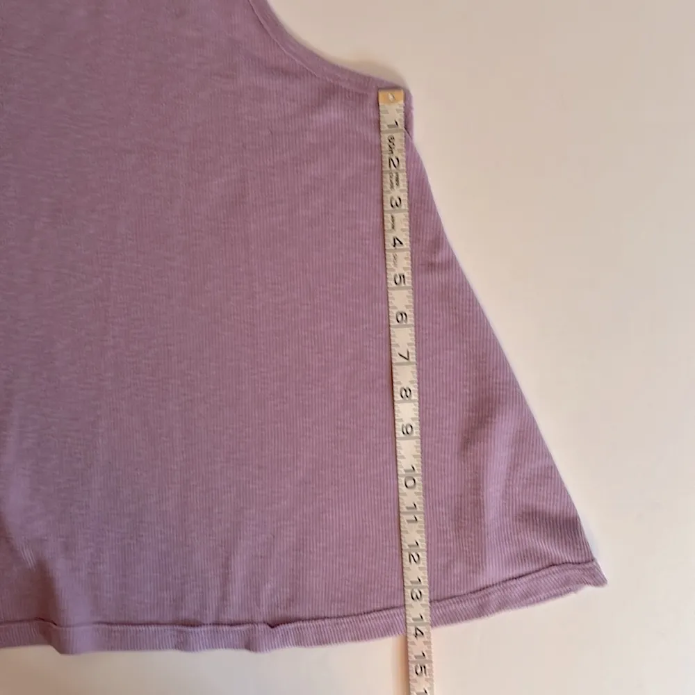 Free People Long Beach lilac lavender ribbed racer back fly away tank top - Image 9