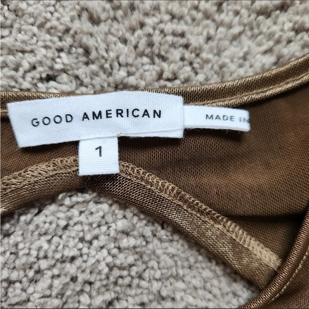 GOOD AMERICAN Mesh Long Sleeve Crop Top Small Bra Underwire Festival Activewear - Image 7