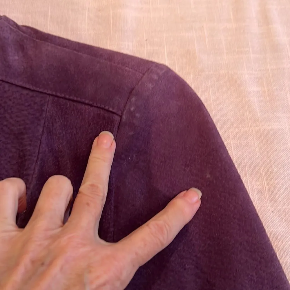 Avanti vintage sz10 purple suede jacket EVC see last 5 photos for signs of wear - Image 14