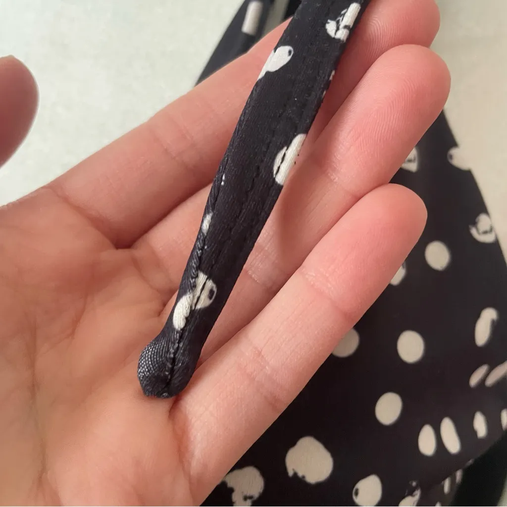 Movemama One Piece Tie Shoulder Breastfeeding Swimsuit in Painted Dot Size Large Black - Image 7