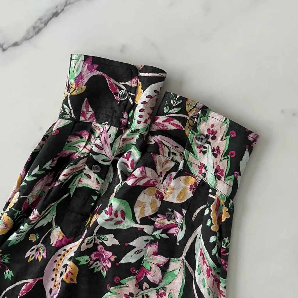 Isabel Marant Etoile Catshell Tunic Top Cotton Floral Size 42 Boho Chic Blouse - Image 9