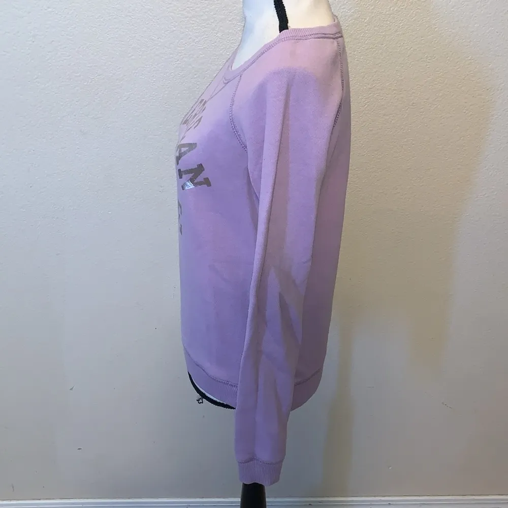 American Eagle  lilac silver logo pullover sweatshirt - Image 4