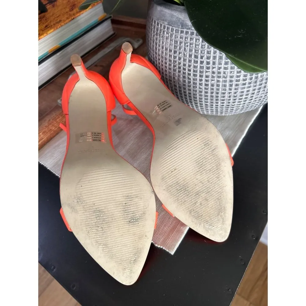 Steve Madden Sane Ankle Strap Heels Coral Womens Size 8 - Image 9
