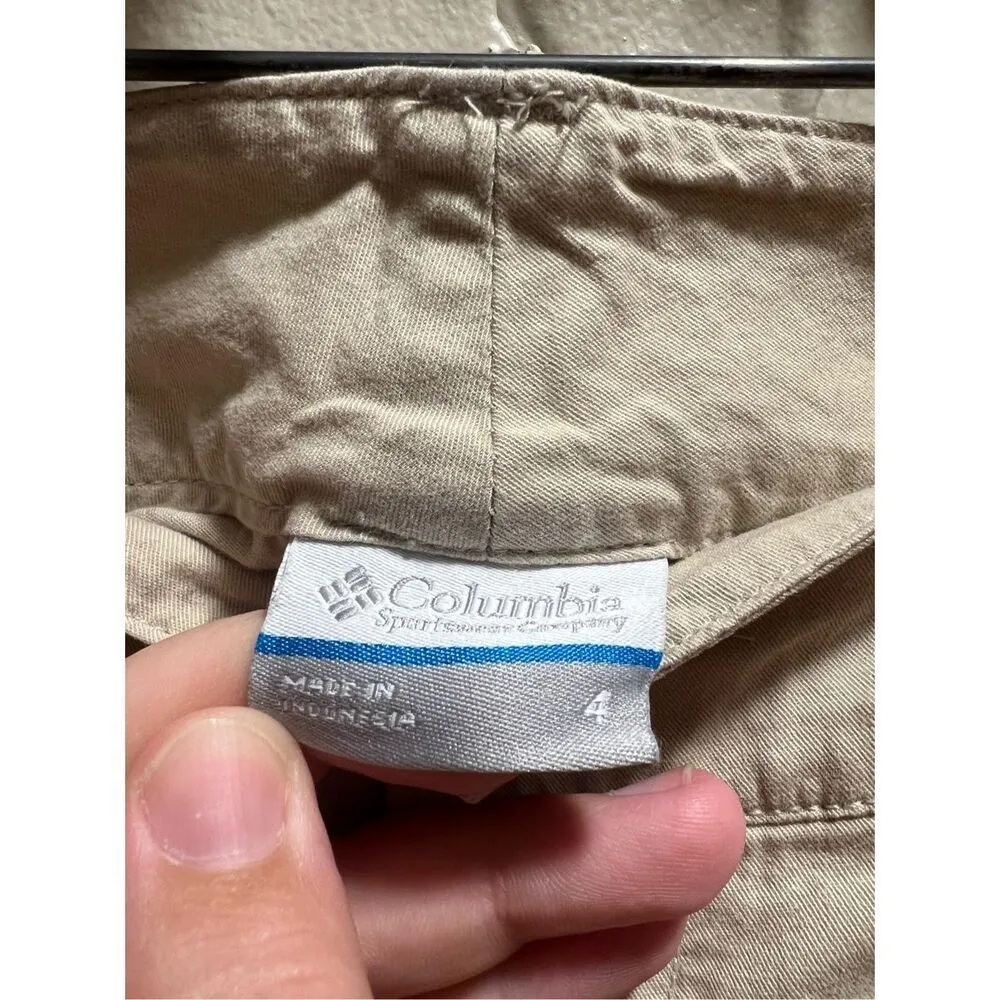 Columbia Tan Woman’s Shorts Size 4 -Flaws-Marks-Small Holes - Image 7