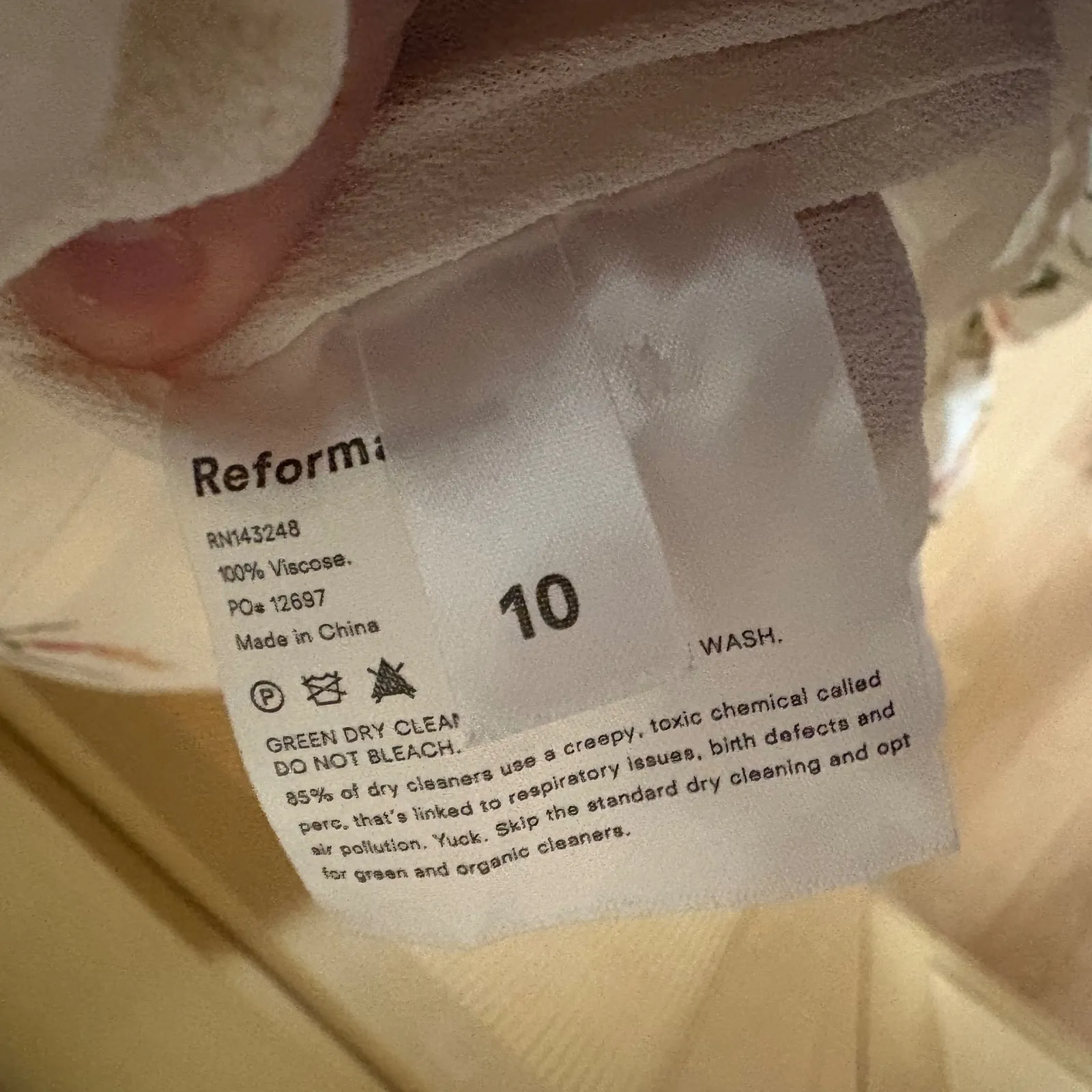 REFORMATION Nantes Dress in the Bianca Tulip Print Midi Size 10 - Image 12