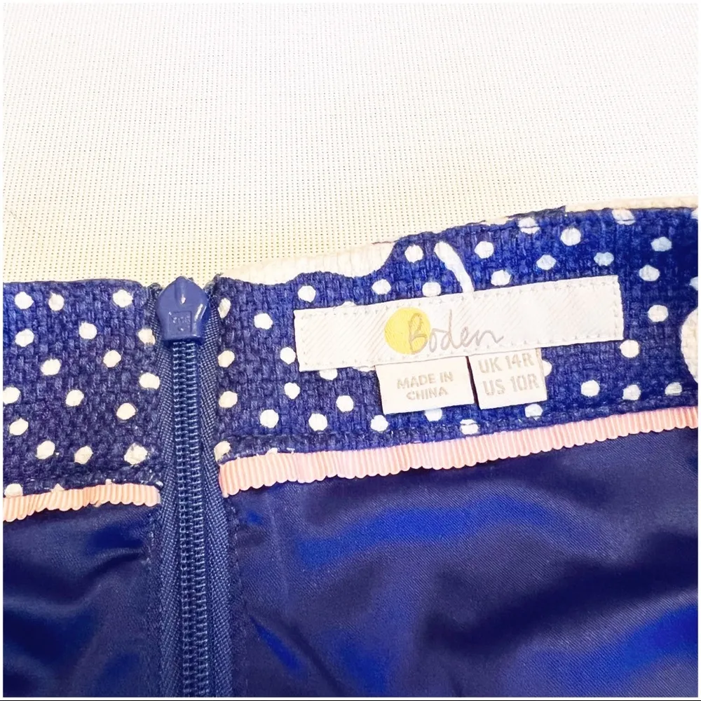 Boden Martha Floral Dot Print Pencil Skirt Size 10 - Image 6