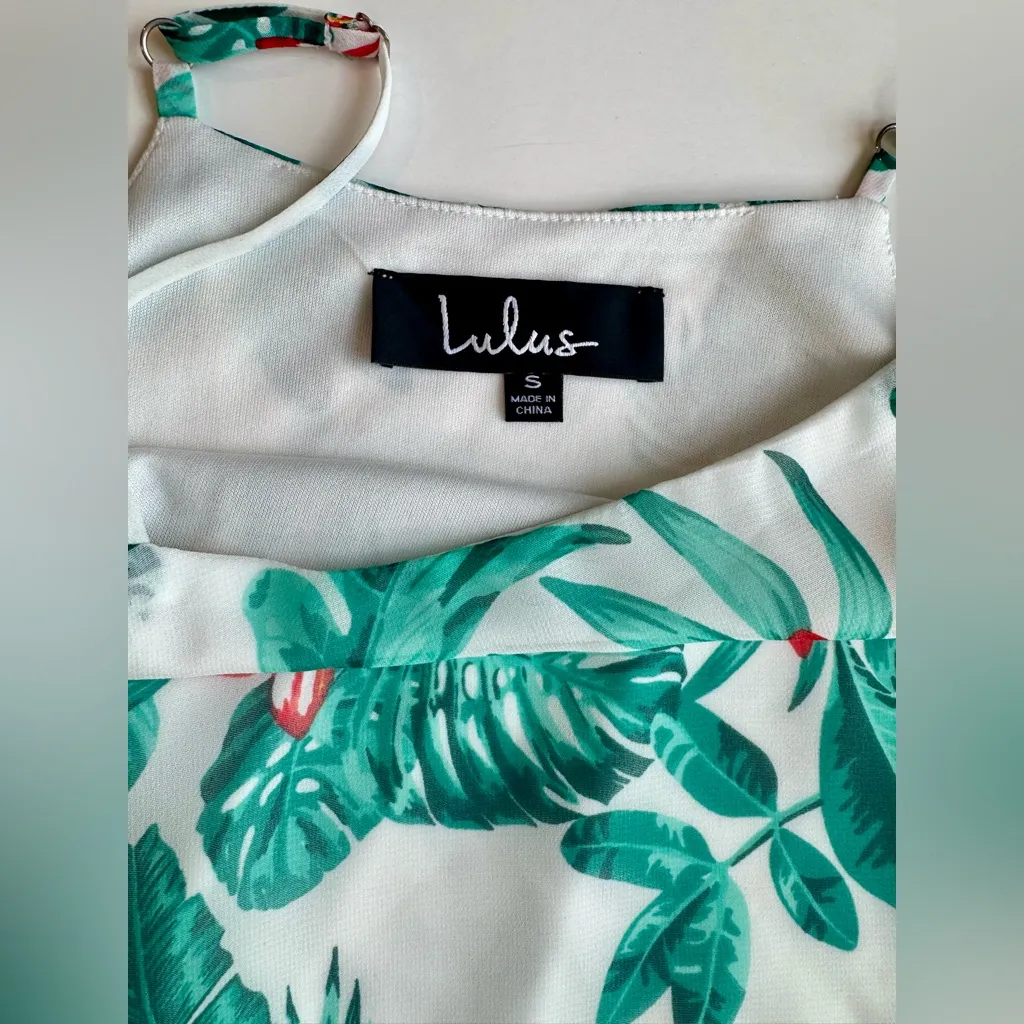 Lulu's Evadne Two Piece Teal and Coral Tropical Floral Maxi Dress Size S - Image 12