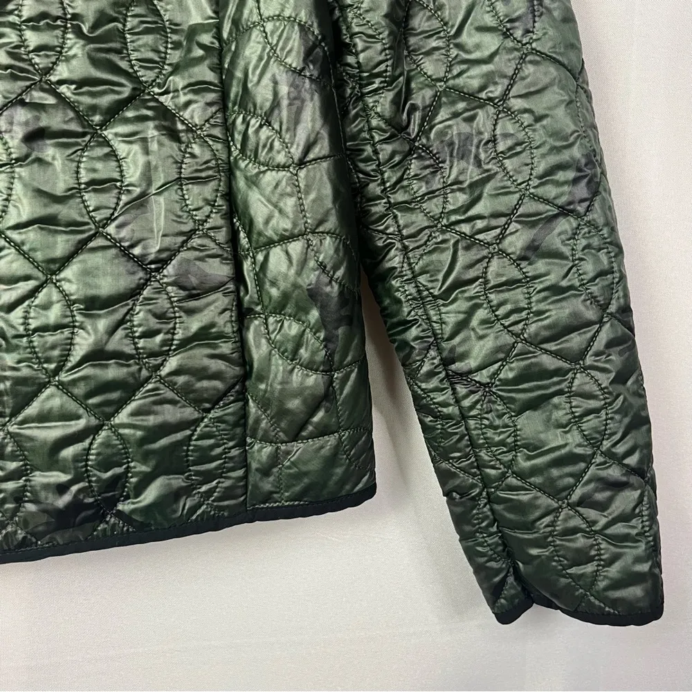 Anthropologie DREW Green Camp Camo Quilted Jacket L - Image 4