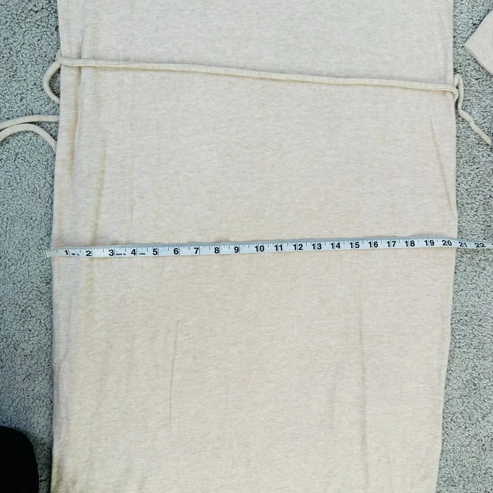 Vince Belted Cotton-blend Midi Turtleneck Sweater Dress In Neutral - Image 10