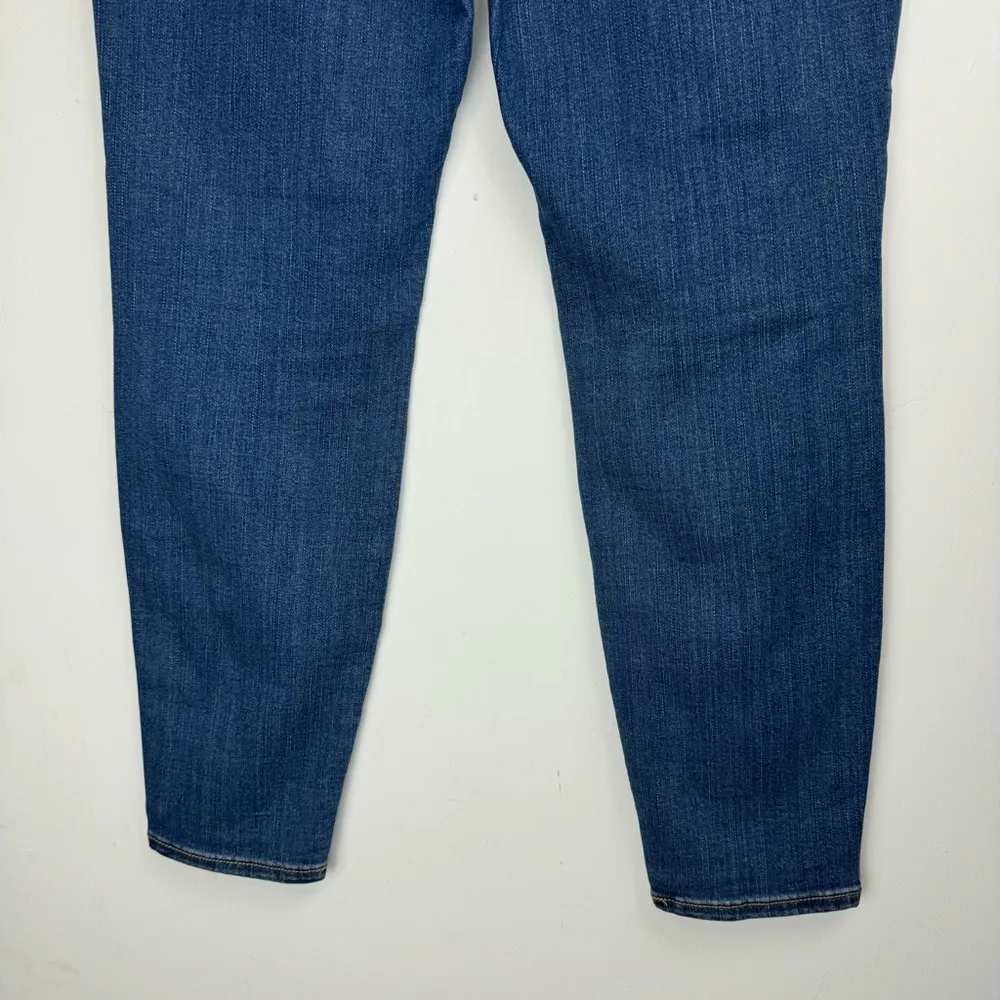 American Eagle Curvy High Rise Jeggings Sz 12 SHORT Medium Wash Stretch Denim - Image 12
