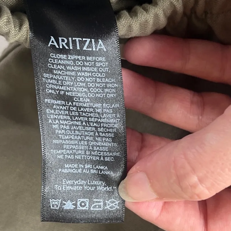 Y2K TNA Surplus Aritzia Parachute Women’s Pants Sz S Olive Cargo Gorp Military Green - Image 11