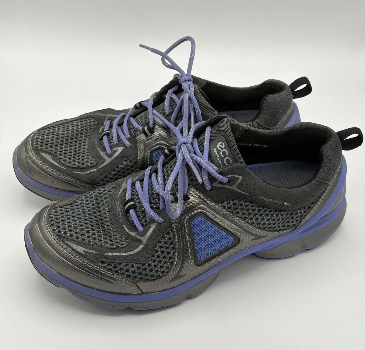 Ecco Biom Performance Run Gray/periwinkle Running Shoes Womens Sz 39/US8.5 - Image 1