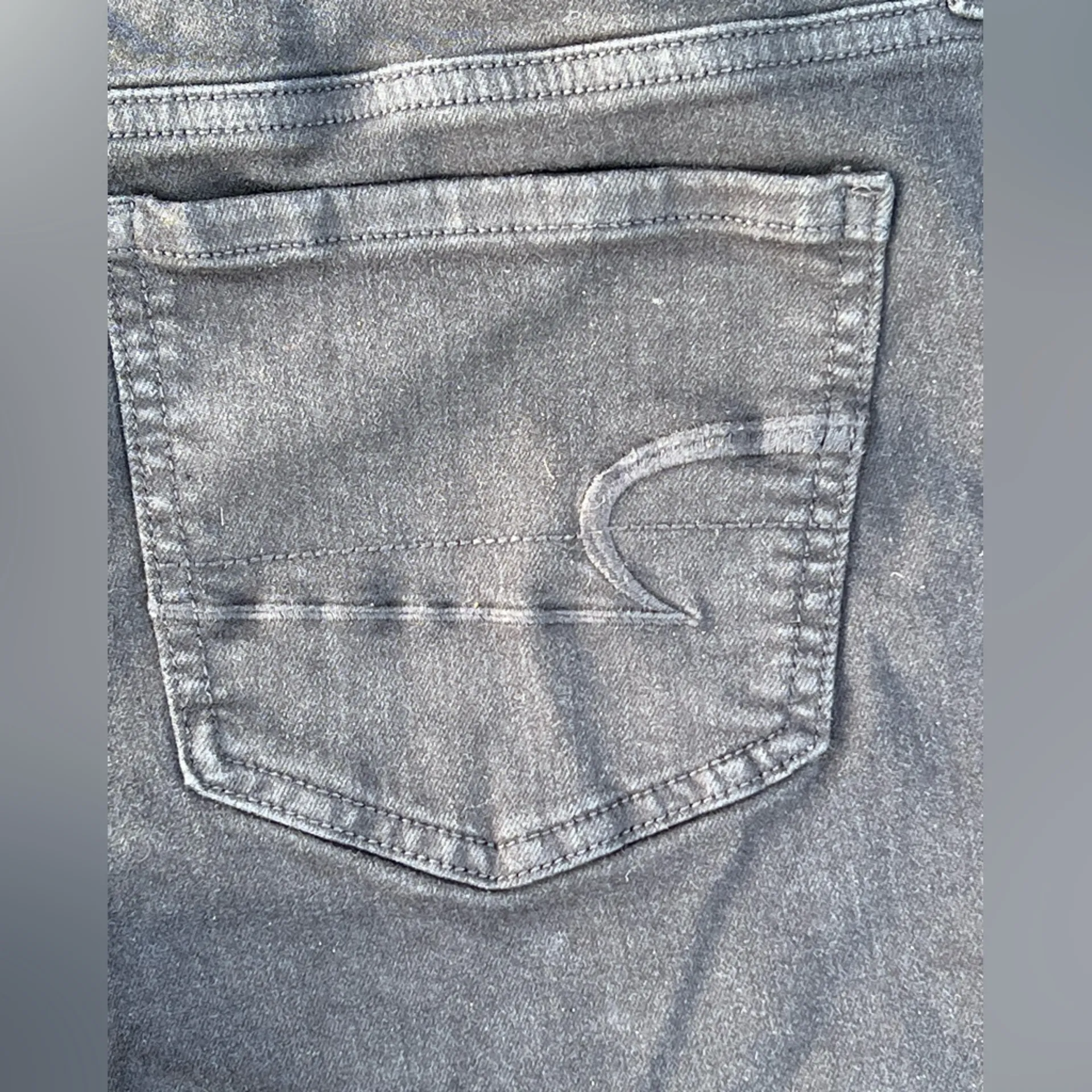 American Eagle Oufitters Black AEO Twill Midi Super Stretch Summer Women Size 10 - Image 3