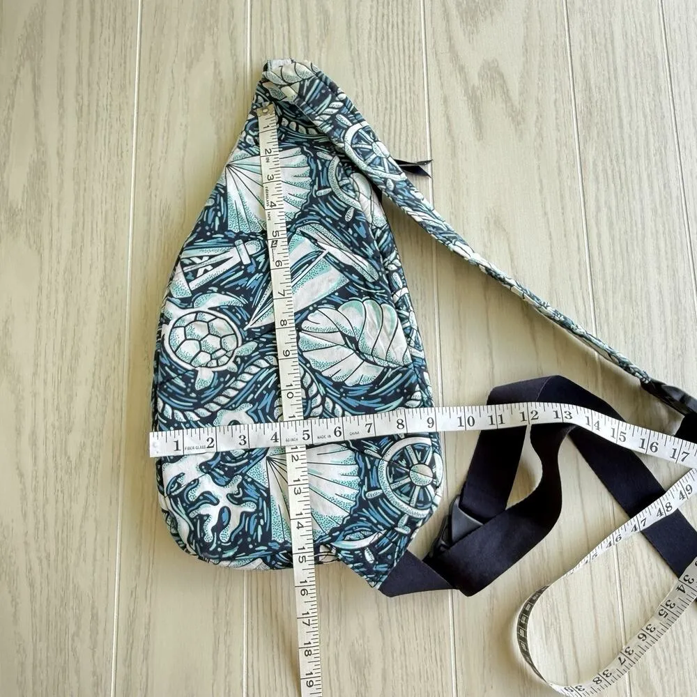 Vera Bradley Sea Life Navy Sling Backpack – Lighten Up Line - Image 4