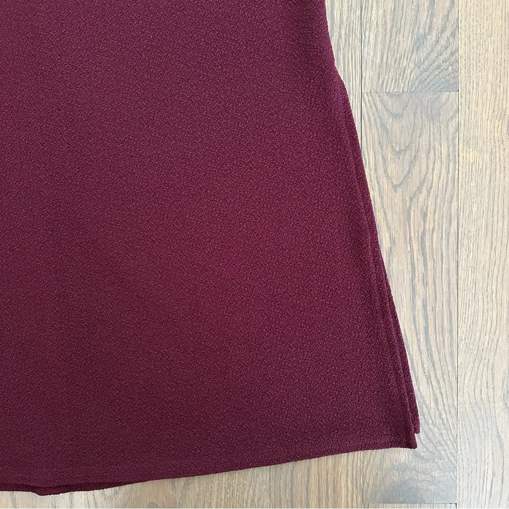 Vintage 90's Short Sleeve V-neck Bodycon Knit Maxi Dress in Burgandy Size Medium - Image 6