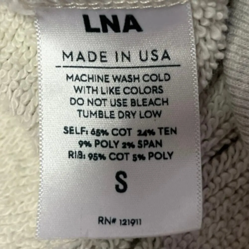 Revolve LNA Women's Gray Heather Criss Cross Pullover Sweater Sweatshirt Top S - Image 5