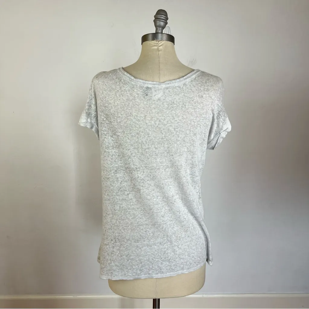 Anthropologie Akemi + Kin Grey Linen Top - Image 6