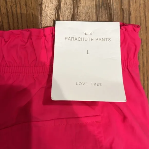 Love Tree Nylon Cargo Baggy Parachute Pants for Women in hot Pink large‎ - Image 5