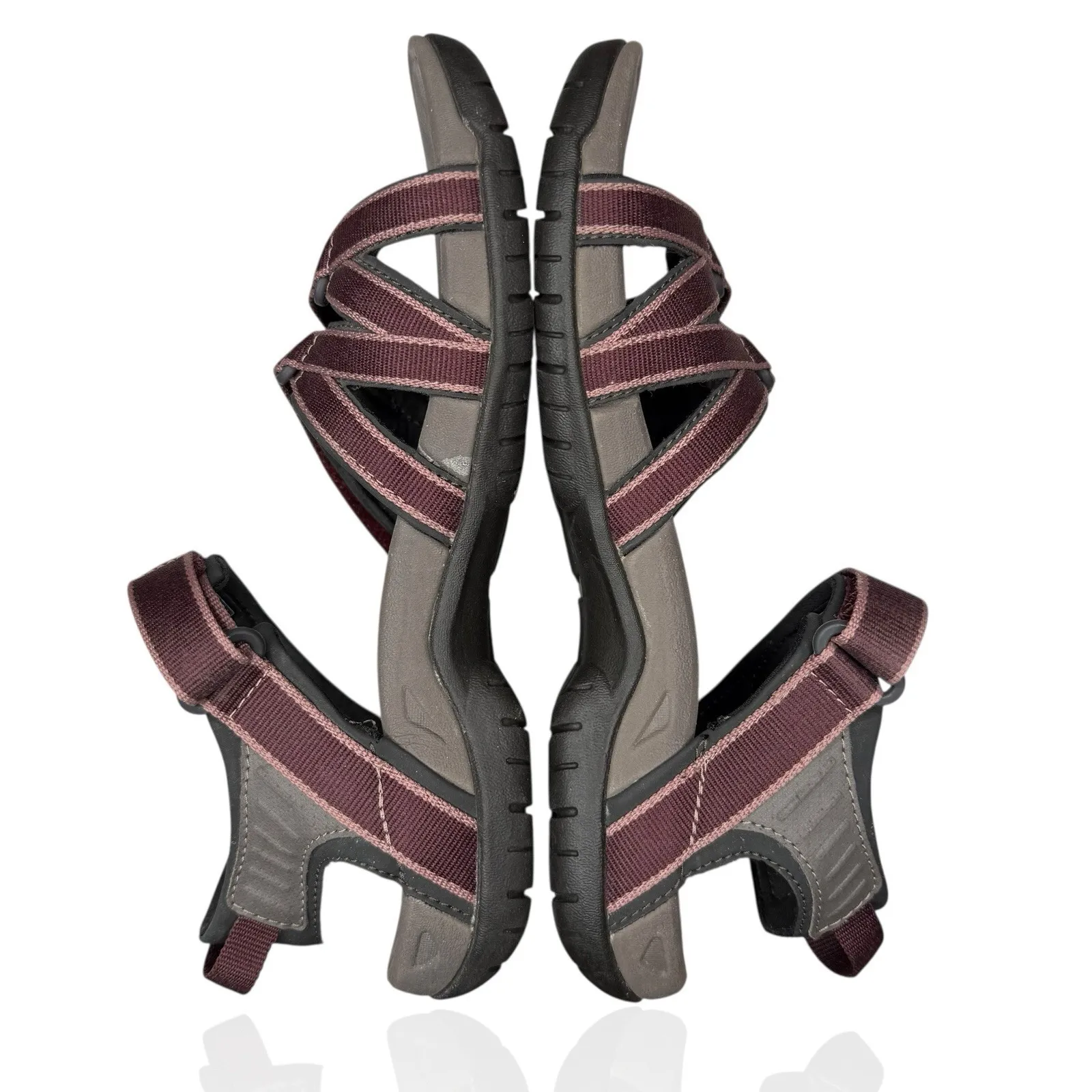 Teva Tirra Sandals Womens Size 8 Gray Plum Sport Hiking Water Strap Trail 4266 - Image 7