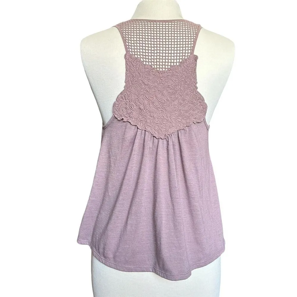 Self Esteem Flowy Lilac Open Back Vest Sz L 2000s Y2K Boho Fairy Stevie Nicks - Image 4