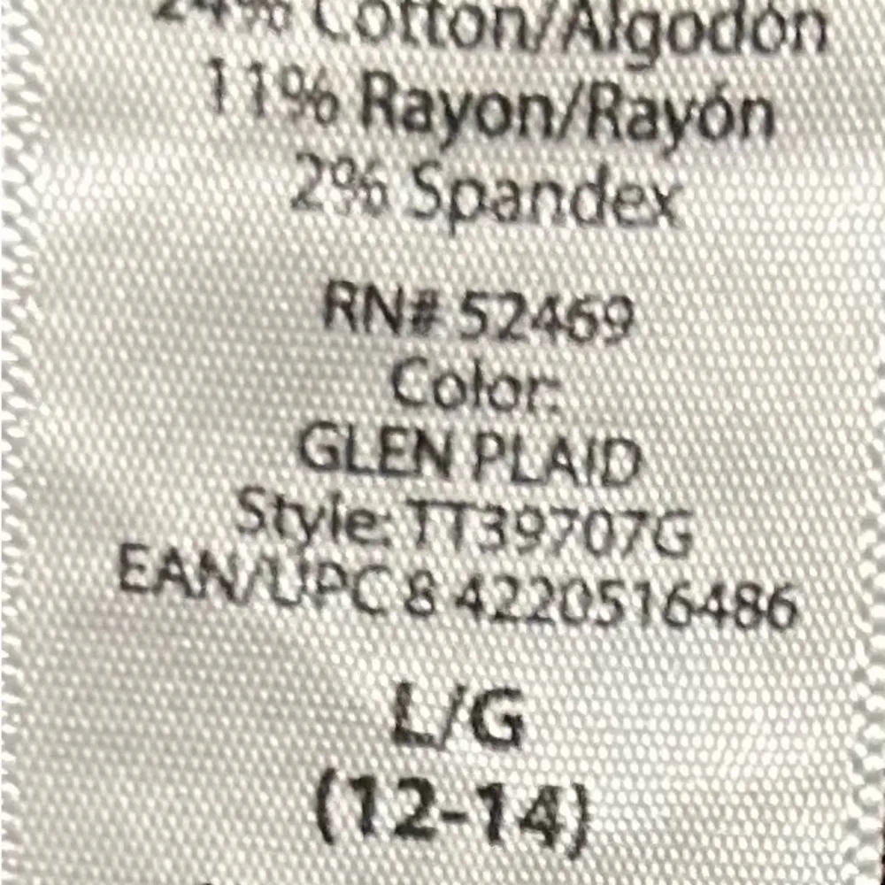 Brown Plaid stretch slacks size L Black Size L - Image 4