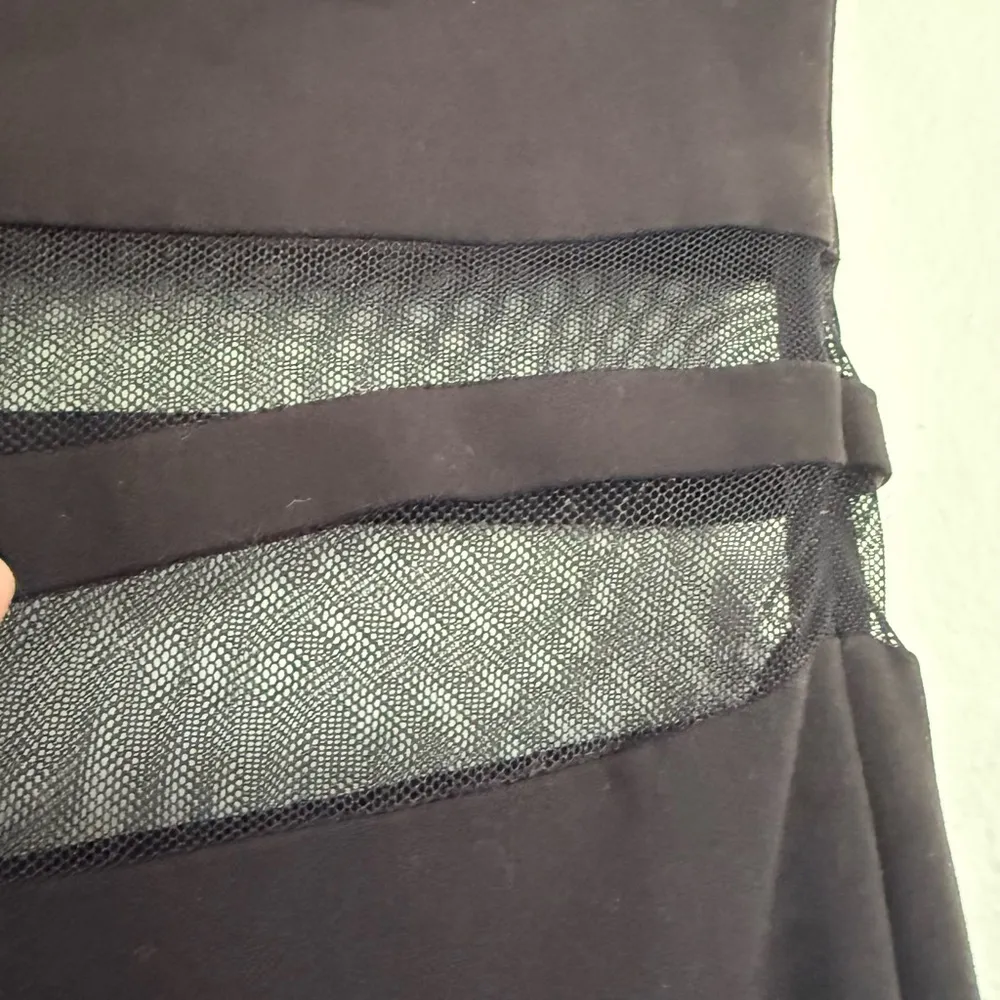 Likely Black One-Shoulder Gown with Sheer Detail - Image 5